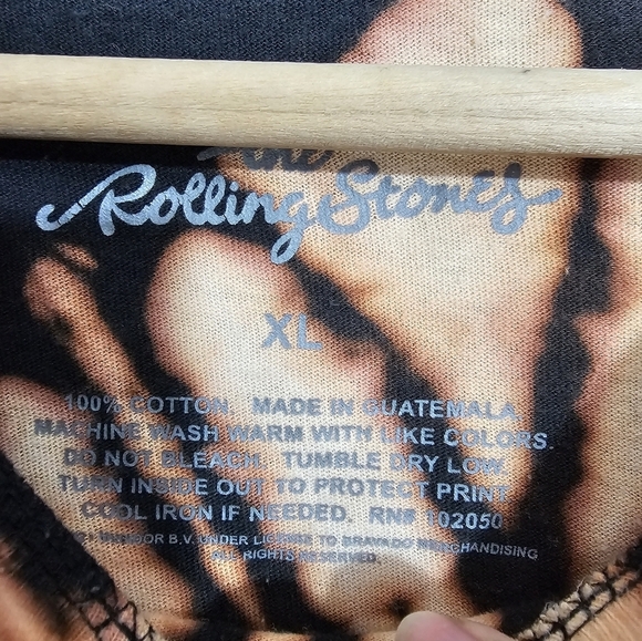Custom Upcycled Tie Dyed Rolling Stones Band Tee - Picture 3 of 3